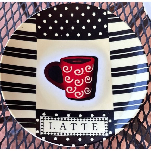 Set of 3 Coffee Decorative Collector Plates Latte Cappuccino Mocha Themes 8" - Picture 5 of 8